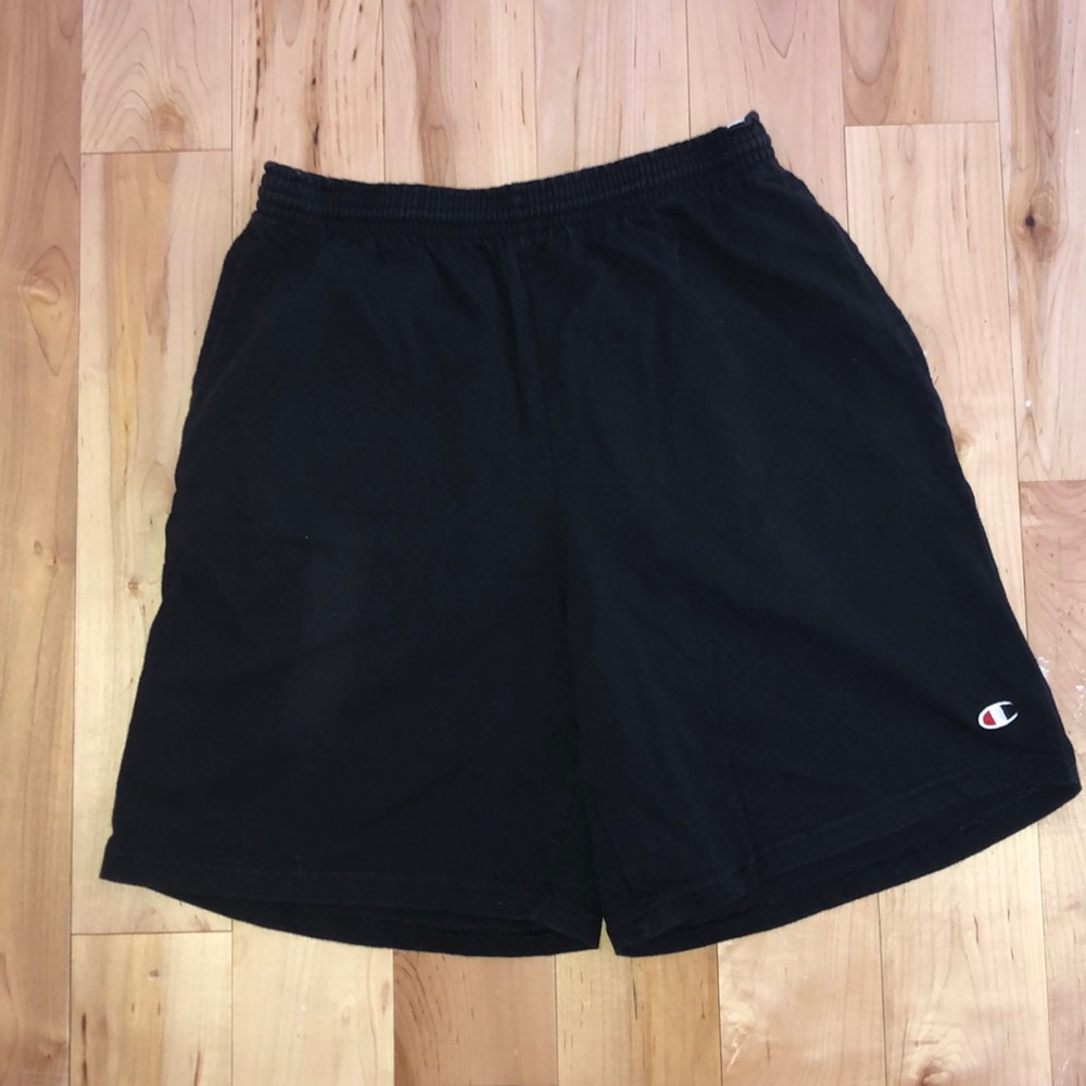 “Champion” Black Athletic Shorts